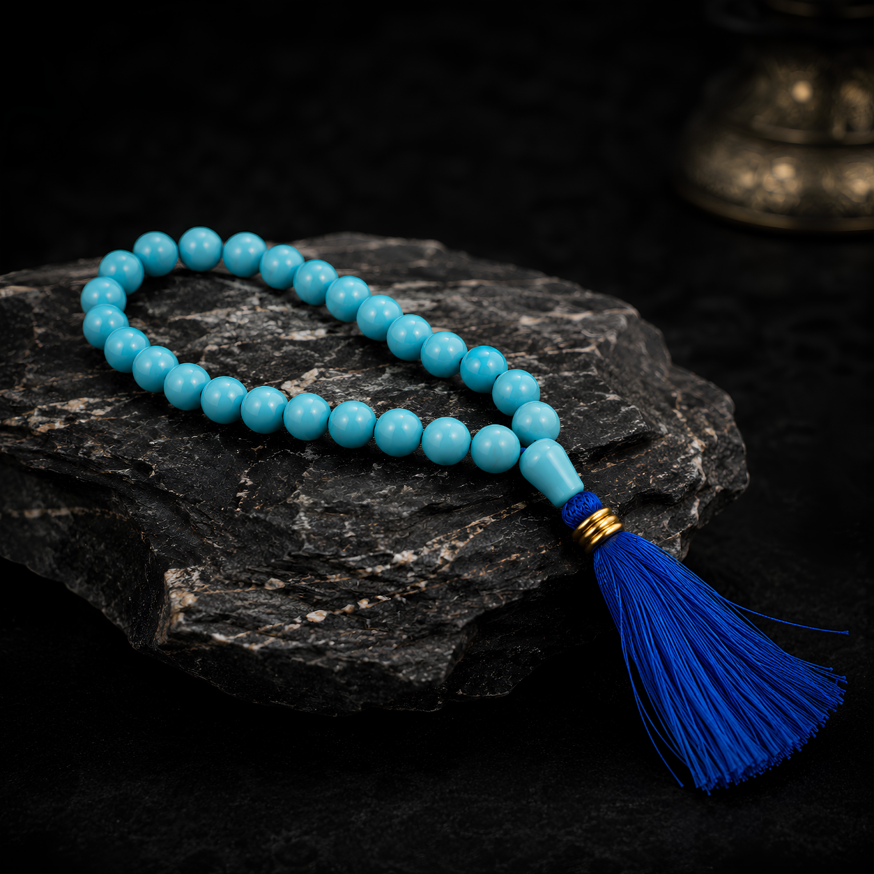 Premium Feroza Aqeeq Tasbih 33 Beads