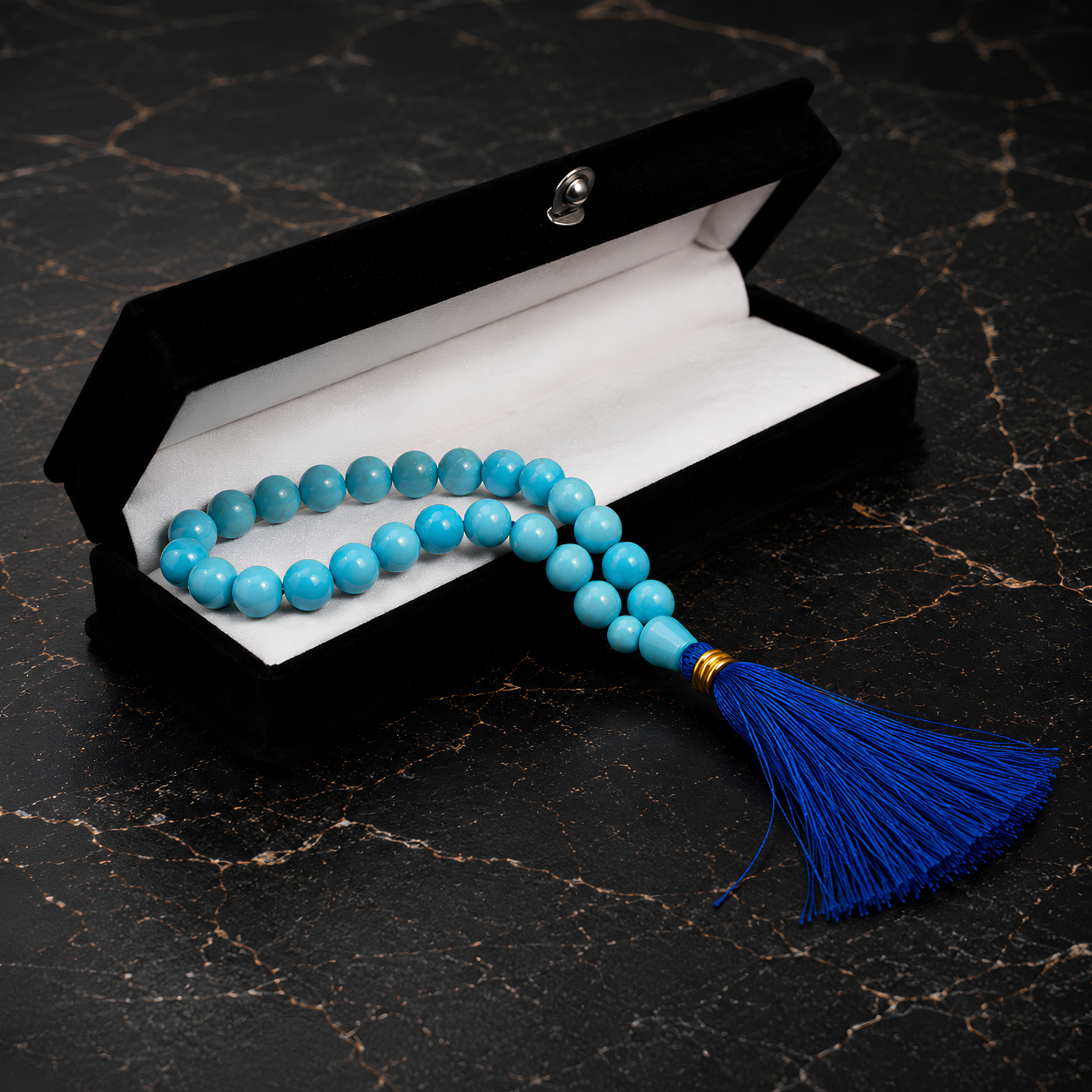 Premium Feroza Aqeeq Tasbih 33 Beads