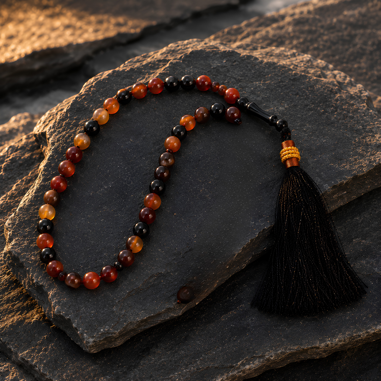 Sulemani Aqeeq Tasbih (33 Beads)